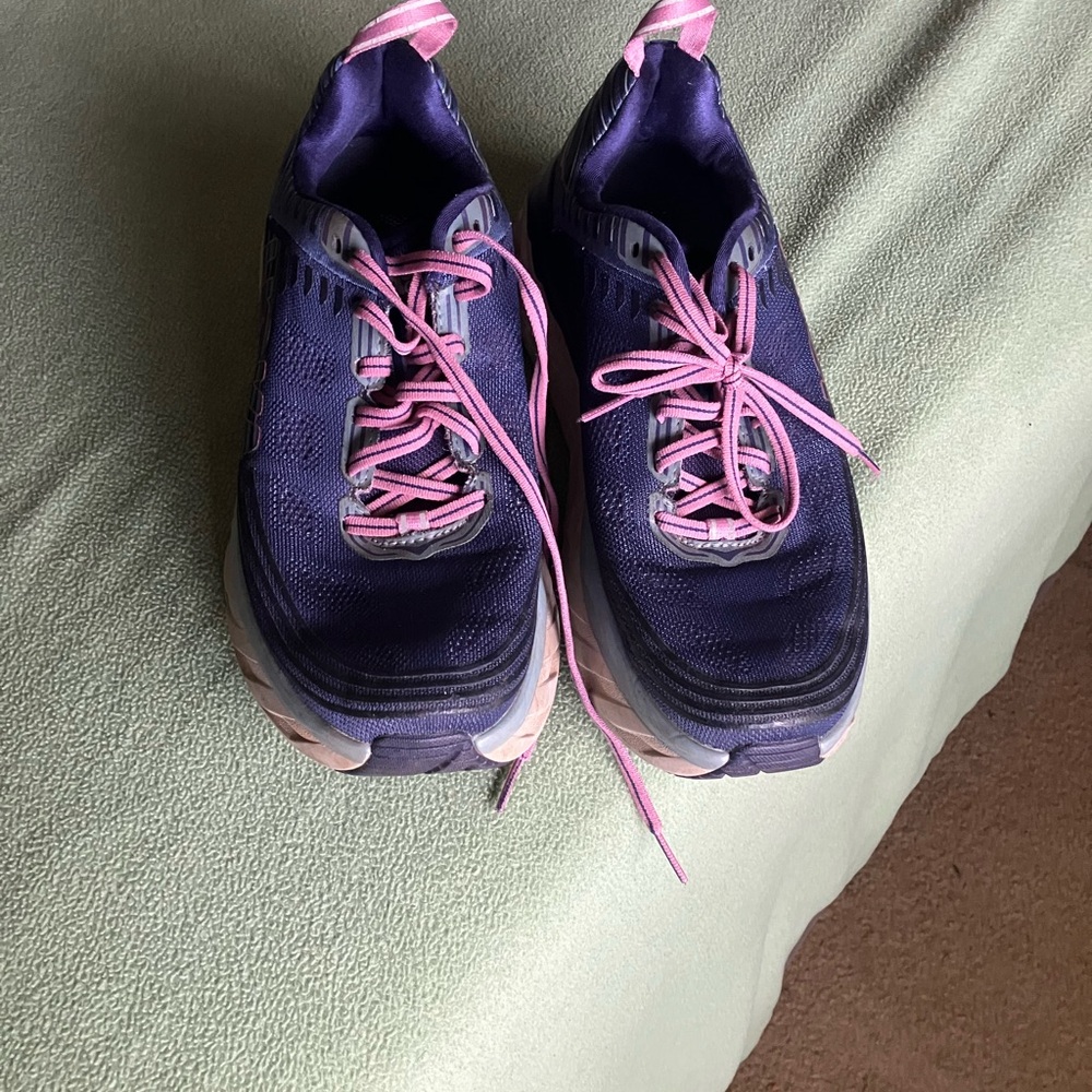 Hoka One One Purple and Pink Running Shoes